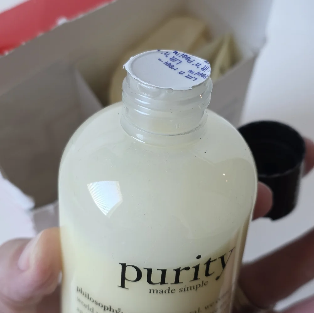 Philosophy Purity Made Simple Cleansing Set Cleanser & Cleansing Cloths NIB - Picture 4 of 5